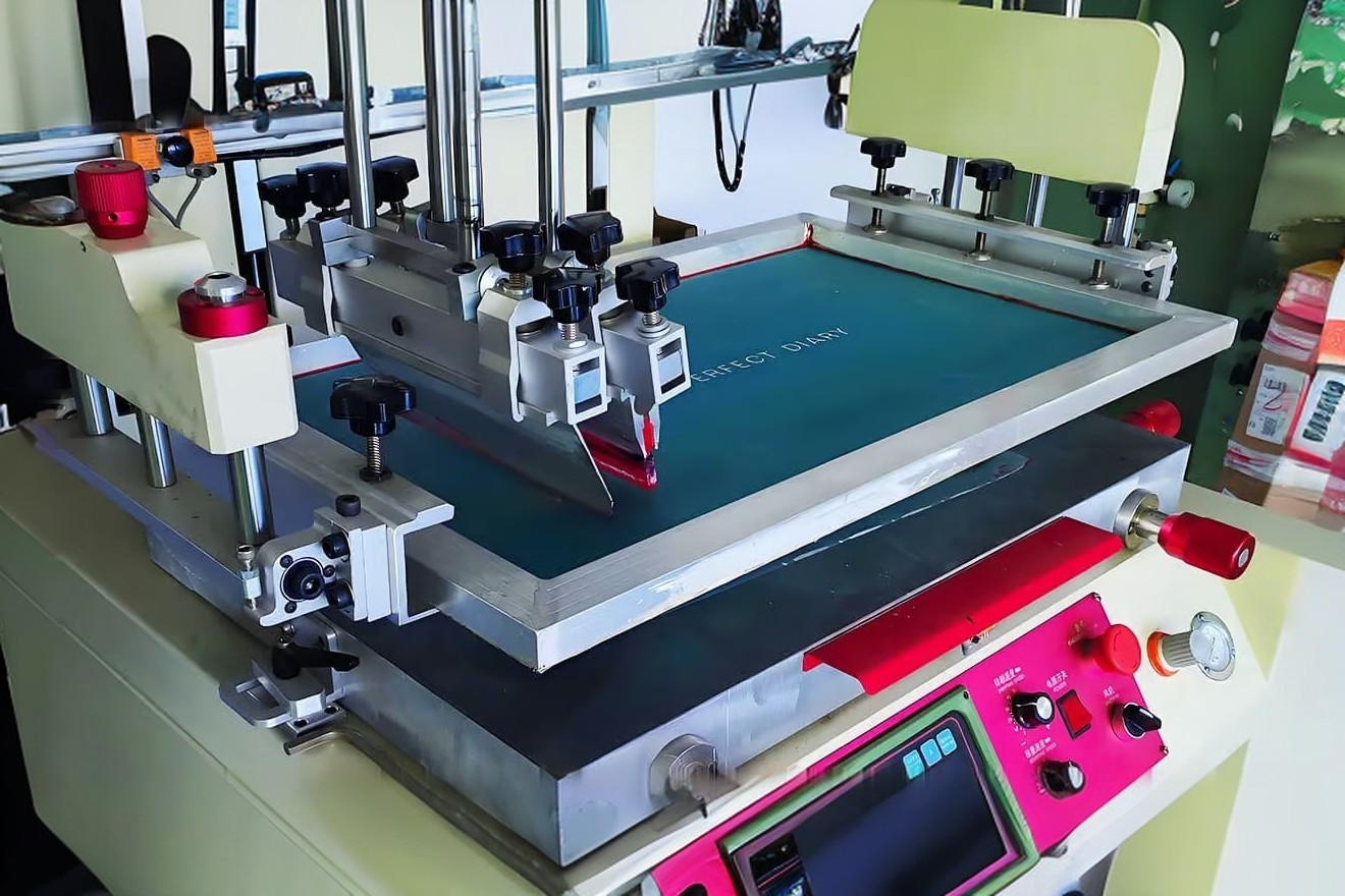 Modern screen printing workspace